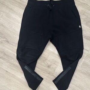 Black G-Star Jogger Pants with Zipper Details